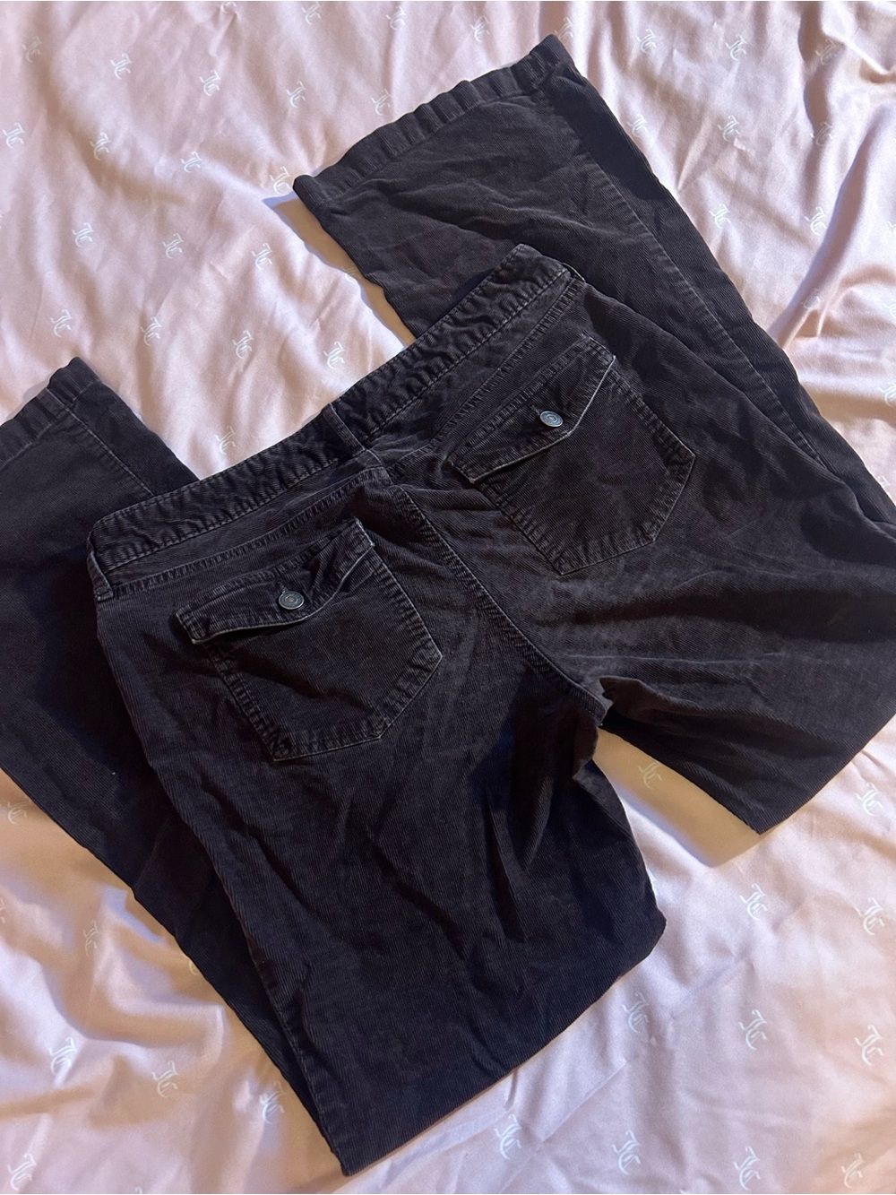 Eddie Bauer Mid/Low-Waist Flare Corduroy Pants